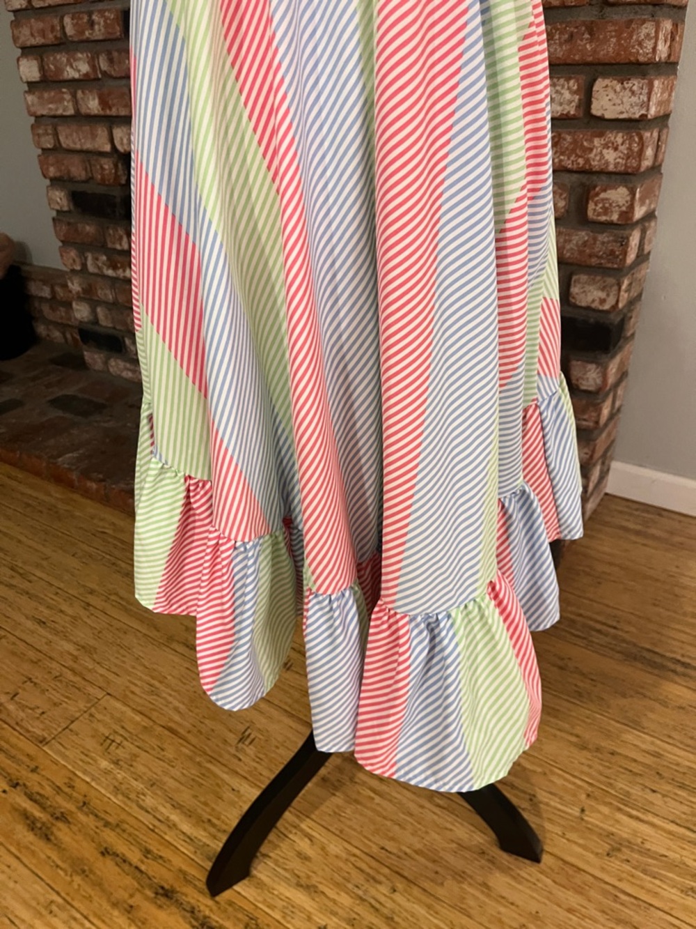 Habitual Girl Striped Sundress in Pink, Blue, and Lime - Picture 7 of 7